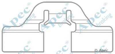APEC BRAKING kit1044 -  Комплектующие, тормозные колодки